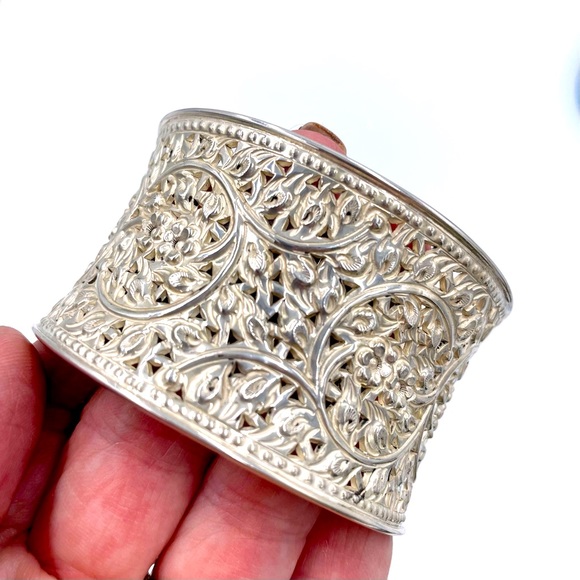 novica Jewelry - Novica Floral Sterling Silver Cuff Bracelet